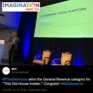 This Old House Insider Revenue Award